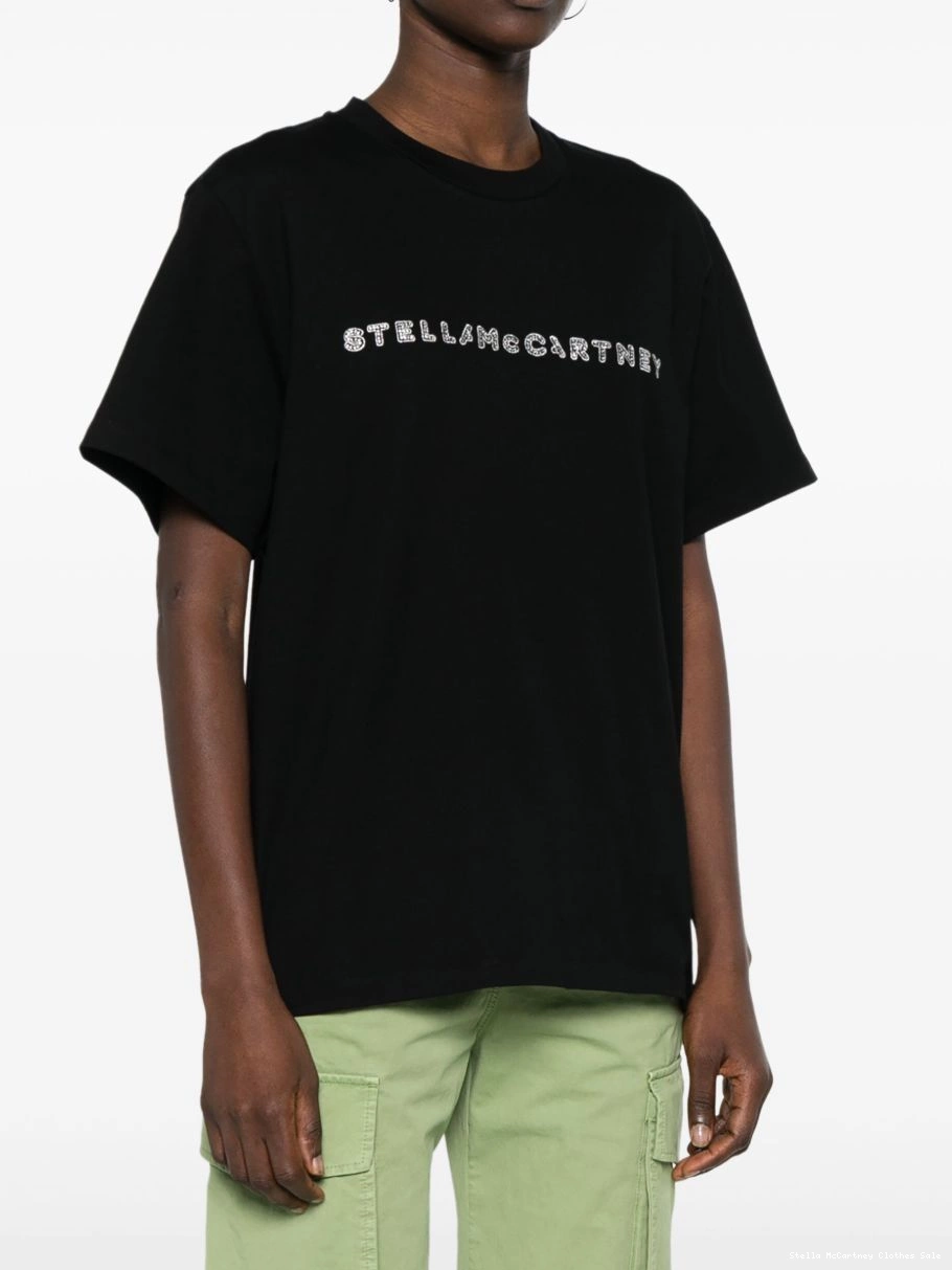 Affordable T-shirt McCartney Women Stella cotton crystal-logo 0821